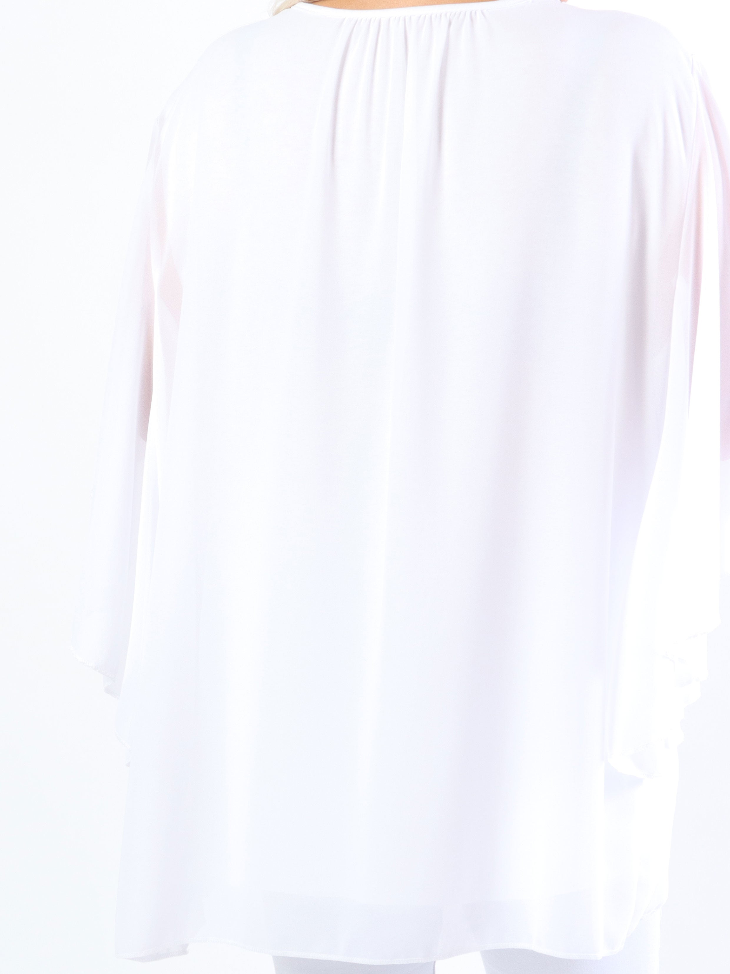 Annis - Sød plus size tunika i løs pasform i chiffon